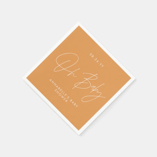 Babyduschskript, modern orange serviette (Ecke)