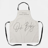 Babyduschskript, modern schwarz und weiß schürze (Vorderseite)