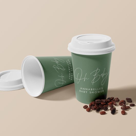 Babyduschskript moderne schlanke, elegante Invik Pappbecher