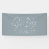 Babyduschskripte modern staubblau elegant banner (Horizontal)