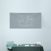 Babyduschskripte modern staubblau elegant banner (Messeveranstaltung)