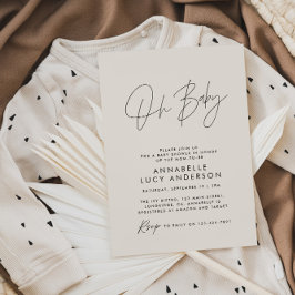 Babyduschskriptschrift modern und elegant einladung