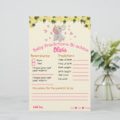 Babyduschspielkarten, rosa und graue Elefantenkart (Stehend Vorderseite)