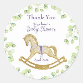Babyduschsticke Danke Runder Aufkleber