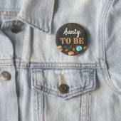 Babyduschtaste "Aunty to Be Fall Pumpkins" Button (Beispiel)