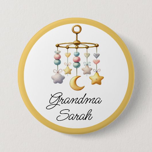 Babyduschtaste mit Handy - Name hinzufügen Button (Vorderseite)