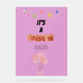 Babyduschtenschild Acrylschild (Vorderseite)