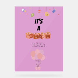 Babyduschtenschild Acrylschild