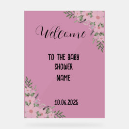 Babyduschtenschild Acrylschild