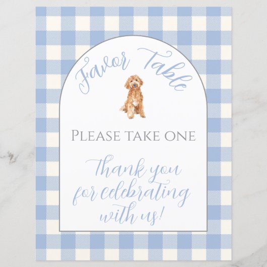 Babyduschtentisch Top-Zeichen (Vorderseite)