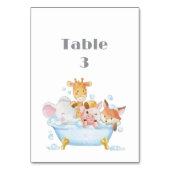 Babyduschtisch für Landtiere Tischnummer (Vorderseite)