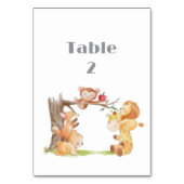 Babyduschtisch für Landtiere Tischnummer (Vorderseite)
