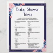 Babyduschtrivia [Blumenrahmen] Briefbogen (Vorne/Hinten)