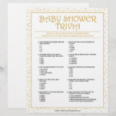 Babyduschtrivia [Golden Glitzern] Briefbogen (Vorne/Hinten)