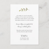 Babyduschvorrichtung Begleitkarte (Vorderseite)