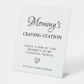 Babyduschzeichen der modernen Mommy's Craving Stat Sockelschild (Vorderseite)