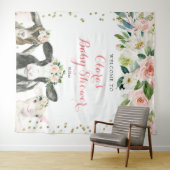 Babyduschzeichen für Landtiere Wandteppich (Beispiel (Horizontal))