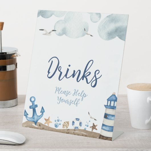 Babyduschzeichen für Nautical Drinks Sockelschild (In Situ)