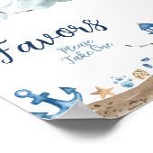 Babyduschzeichen für Nautical Favorits Poster (Ecke)