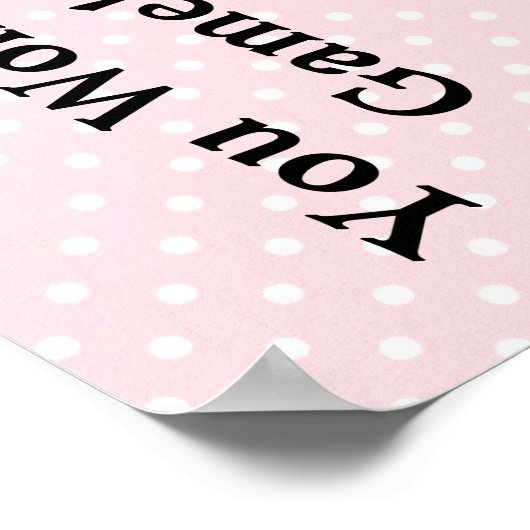 Babyduschzeichen Poster (Ecke)