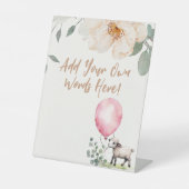 Babyduschzeichen - "Sweet Little Lamb" Sockelschild (Vorderseite)