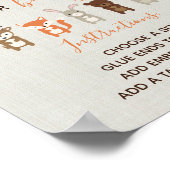 Babyduschzeichen Woodland - Headband Poster (Ecke)