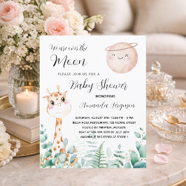 Babyduwer-Mondgiraffe niedliche Einladung