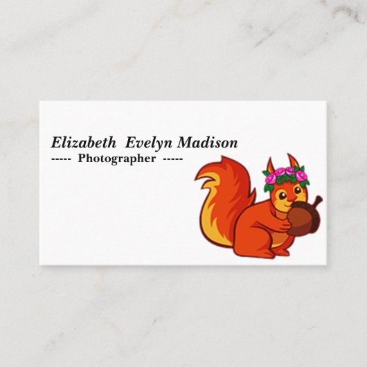 Babyeichhörnchen 568 visitenkarte (Vorderseite)
