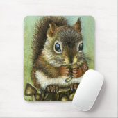 Babyeichhörnchen und -pilze mousepad (Mit Mouse)
