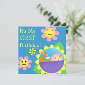 Babyeinladung Einladung (Stehend Vorderseite)