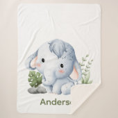 Babyelefant-Sherpa-Decke für Baby werfen Sherpadecke (Vorderseite)