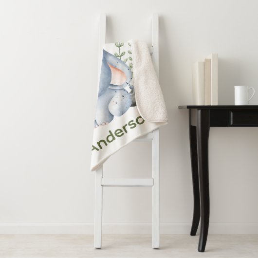 Babyelefant-Sherpa-Decke für Baby werfen Sherpadecke (Beispiel)