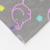 BabyElefanten mit Blume Fleecedecke (Ecke)