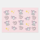 Babyelefone Babydusche Geschenkpapier Set (Vorderseite 2)