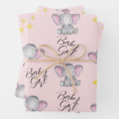 Babyelefone Babydusche Geschenkpapier Set (Beispiel)
