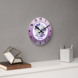 Babyelefone geben Kinderzimmer Runde Wanduhr