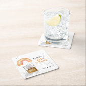 Babyelefone in Ballon, Babydusche, Papierfresser,  Rechteckiger Pappuntersetzer (Vor Ort)