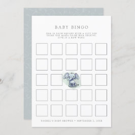 Babyelefone sitzend Baby Dusche Bingo Spielkarte Einladung