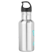 Babyelefone Wasserfarbe Geburtstag hinzufügen Edelstahlflasche (Rückseite)