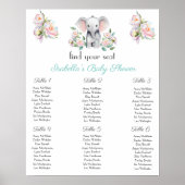 Babyelefonie, Eukalyptus-Sitzkarte Poster (Vorne)