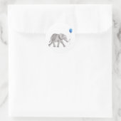 Babyelephant-Aufkleber, Party-Geschenkmarke Runder Aufkleber (Tasche)