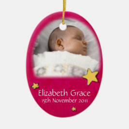 Babyengel Weihnachtsrote Verzierung besitzen Foto Keramikornament
