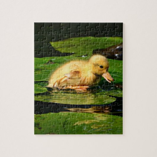 Babyente auf Lily Pad Puzzle (Vertikal)