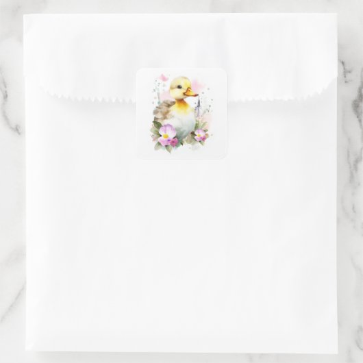 Babyente, Aufkleber mit Duckling-Platz (Tasche)
