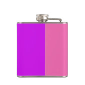 Babyenten auf rosa Himbeere und Lila Sorbet Flachmann (Rückseite)