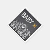 Babyfeder mit Kopfbrett Zeichnend Kinderdusche Serviette (Ecke)