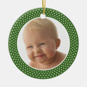 Baby'First Christmas - FOTO FRAME Keramik Ornament (Vorne)
