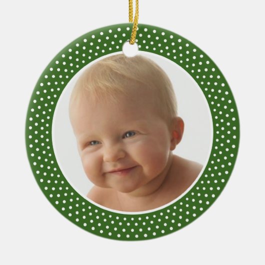 Baby'First Christmas - FOTO FRAME Keramik Ornament (Vorne)