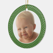 Baby'First Christmas - FOTO FRAME Keramik Ornament (Links)