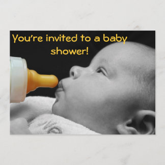 Babyflasche: Du bist zu einer Babydusche eingelade Einladung